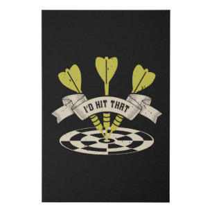 Darts - I'd Hit That Bullseye Faux Canvas Print