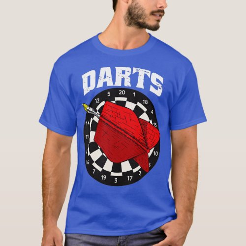 Darts jersey for dart player with dart and dartboa T_Shirt