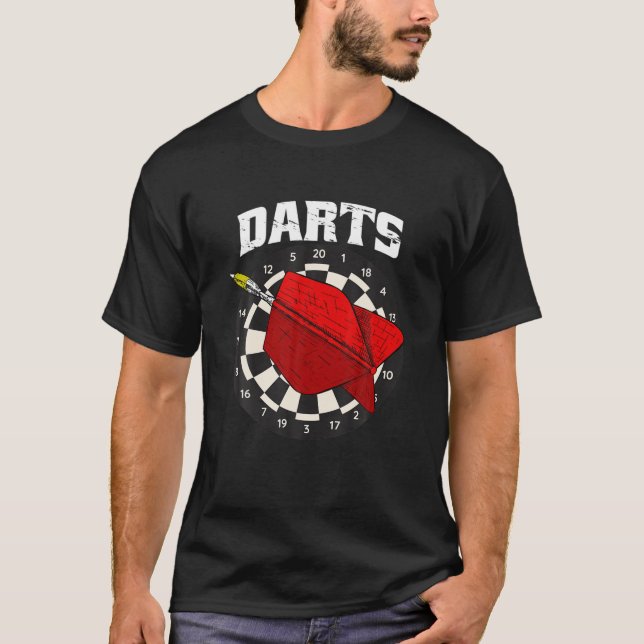 Darts Jersey For Dart Player With Dart And Dartboa T-Shirt (Front)