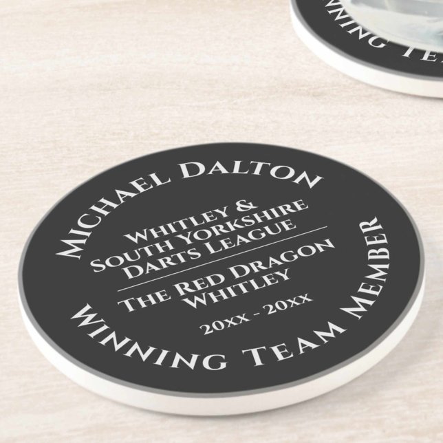 Darts League Trophy Sandstone Coaster (Creator Uploaded)