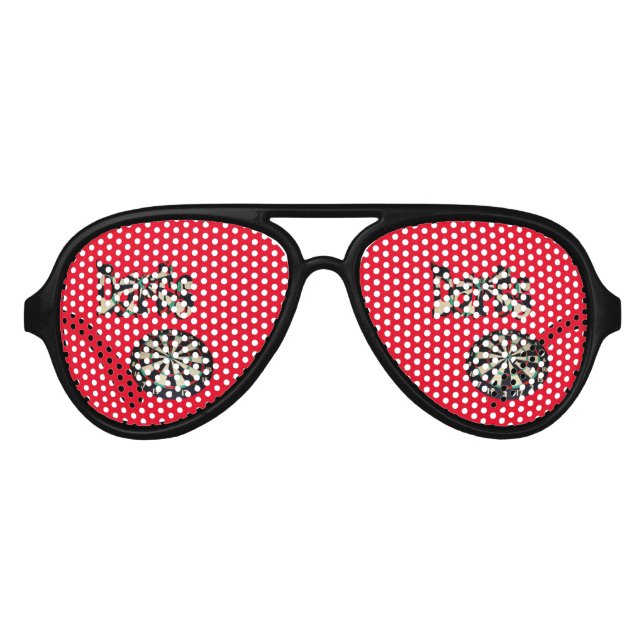 Darts Logo And Dartboard, Aviator Sunglasses (Front)