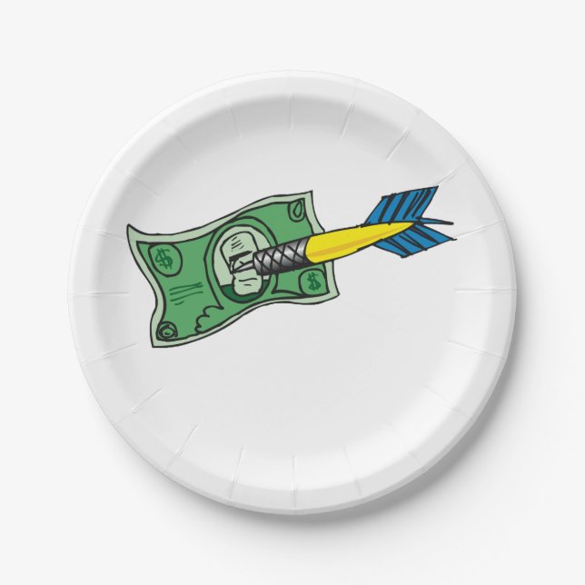 Darts Money Paper Plates (Front)