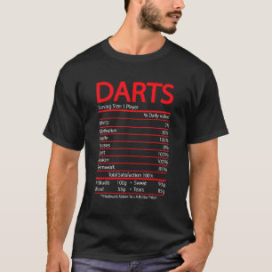 Darts Nutrition Facts Cool Darts Player Men Women  T-Shirt