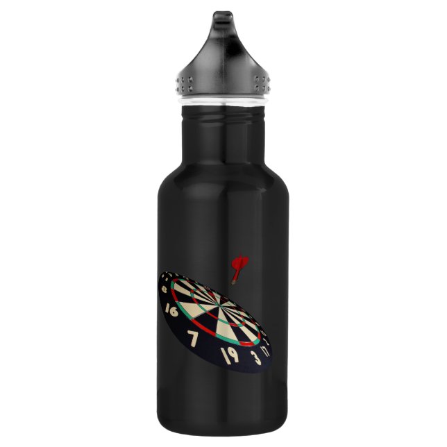 Darts On Target, Stainless Steel Water Bottle (Right)