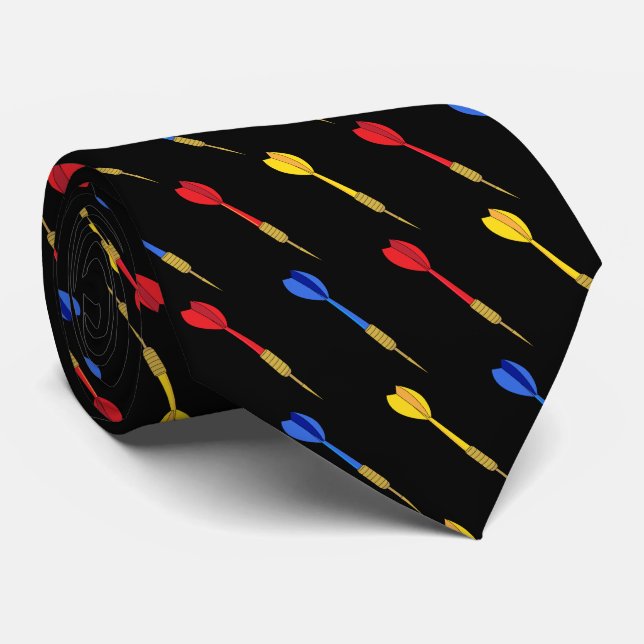 Darts Patterned Neck Tie (Rolled)