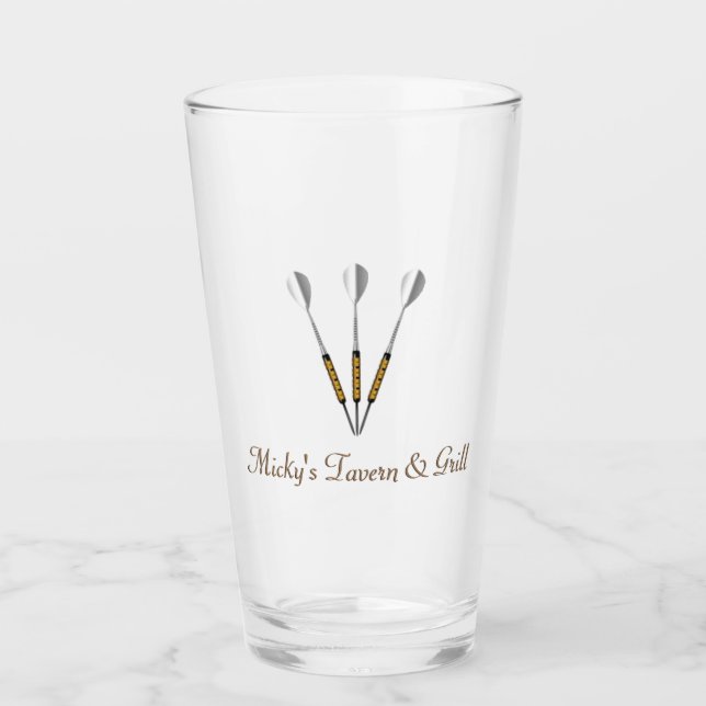 Darts Personalized Glass (Front)