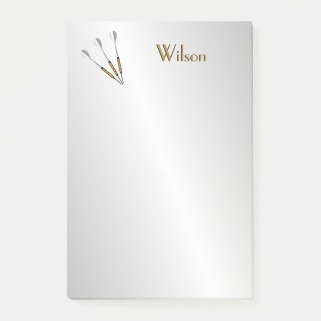 Darts Personalized / Monogram Post-it Notes (Front)