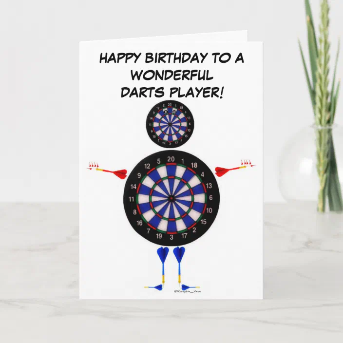 DARTS PERSONALISED  Birthday Card Large A5