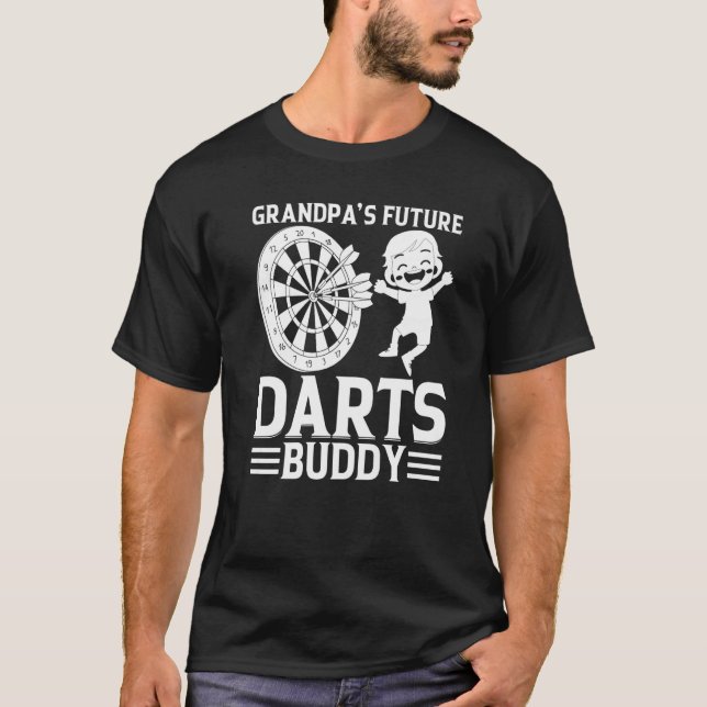 Darts Player Boy Darts Baby - Grandpa's Future Dar T-Shirt (Front)