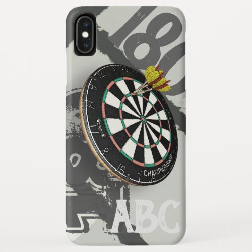 Darts Player Dartboard 180 Monogram iPhone XS Max Case