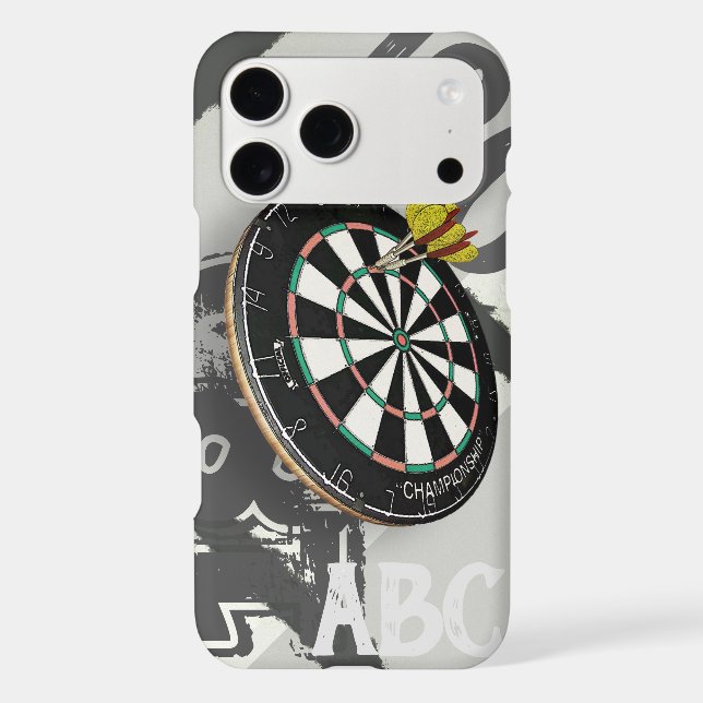 Darts Player Dartboard 180 Monogram Iphone Case (Back)