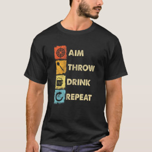 Darts Player Throwing Darts Tip 4 T-Shirt