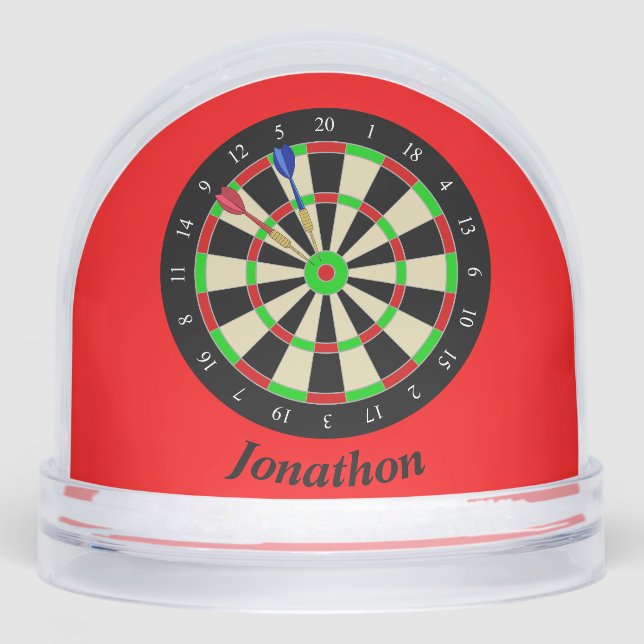 Darts Player Winner Award Champion Snow Globe (Front)