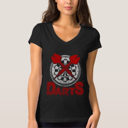 Darts Retro Dartboard 180 Men Dart Player T_Shirt