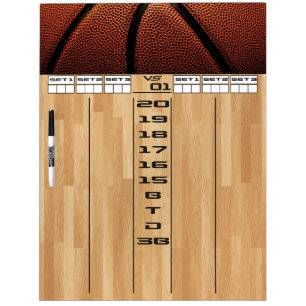 Darts Scoreboard With A Basketball Theme Dry-Erase Board