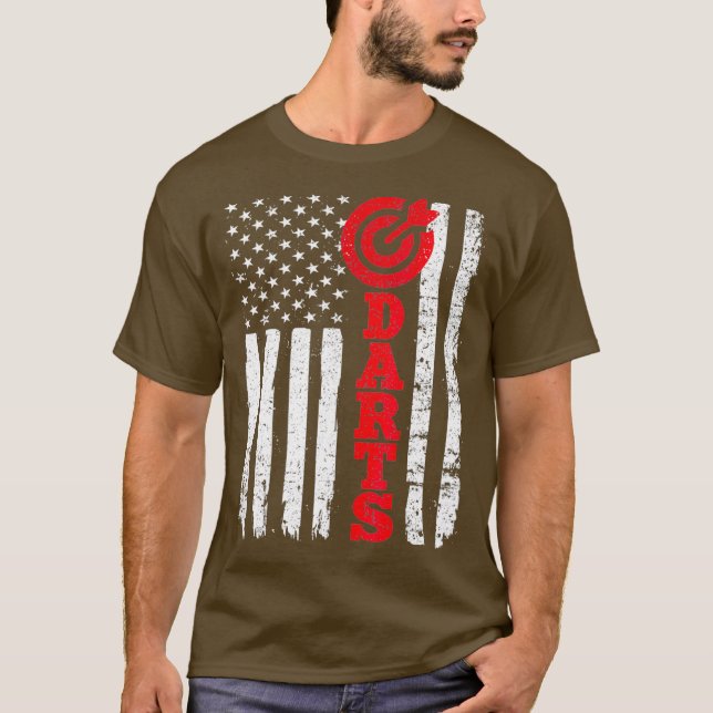 Darts Shirt USA American Flag Sport Team Fan (Front)