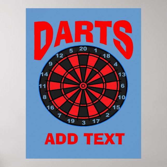 Darts Target, add text,  Poster (Front)