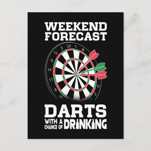 Darts Weekend Beer Drinking Dart Player Postcard