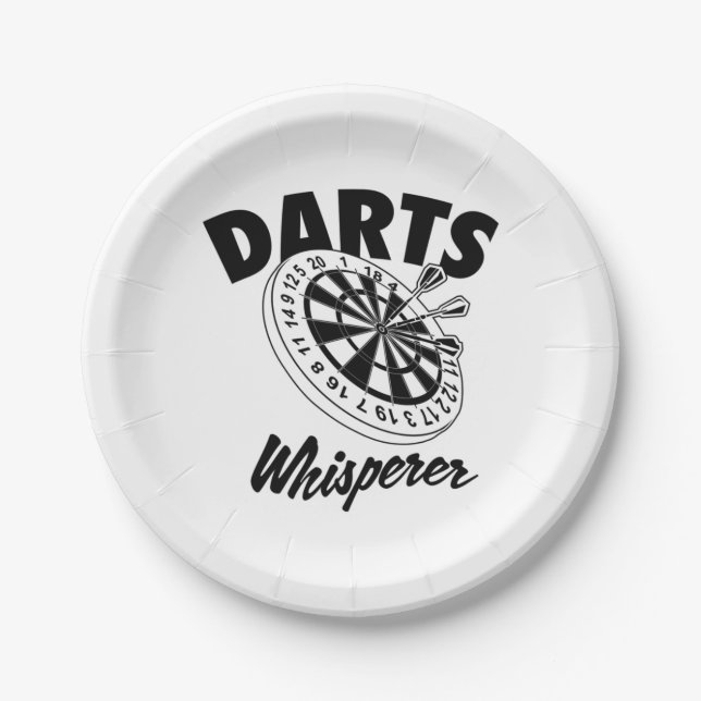 Darts Whisperer Paper Plates (Front)
