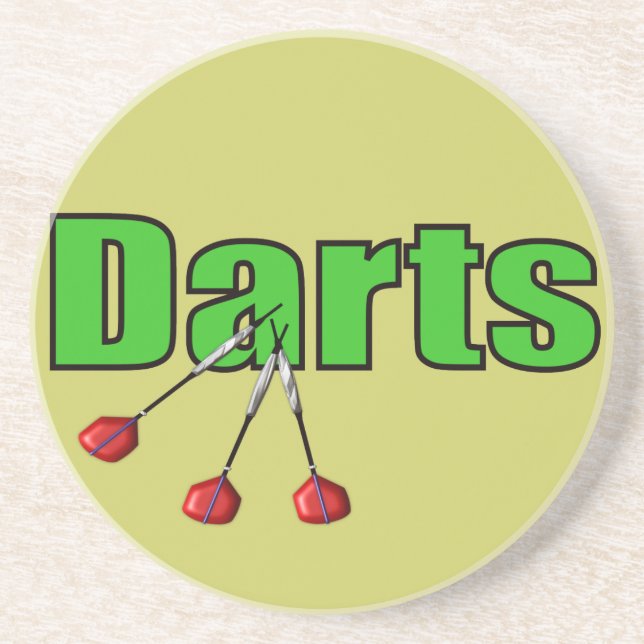 Darts with 3 Darts Drink Coaster (Front)