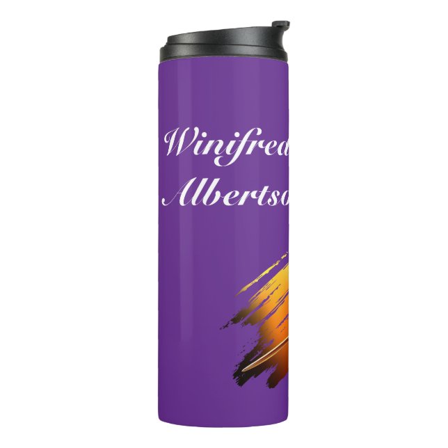 Darts - with Flaming Dart image - Personalize Thermal Tumbler (Rotated Left)