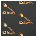 Darts With Golden Dart In Flames With Stylish Text Fabric