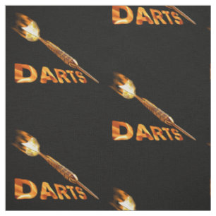 Darts With Golden Dart In Flames With Stylish Text Fabric