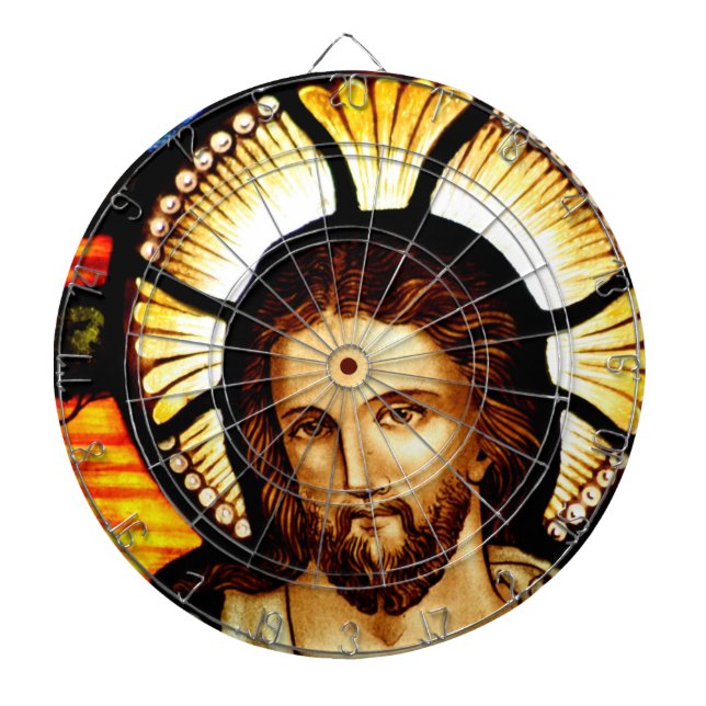 Darts with Jesus Dartboard With Darts (Front)