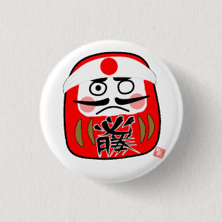 Daruma Can Badge (Must Win) Button