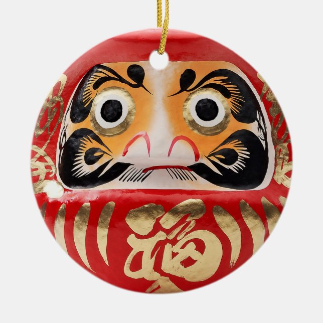 Daruma doll ceramic ornament (Front)
