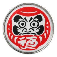 Daruma doll golf ball marker