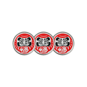 Daruma doll golf ball marker