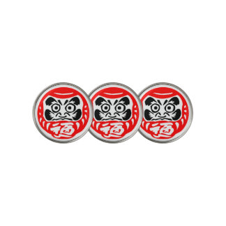Daruma doll golf ball marker