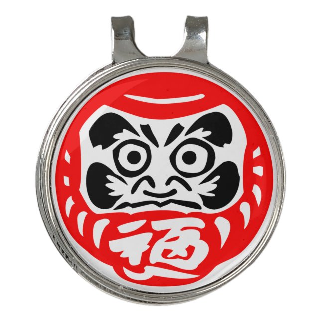 Daruma doll golf hat clip (Front)