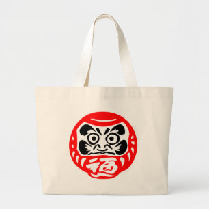 Daruma doll large tote bag