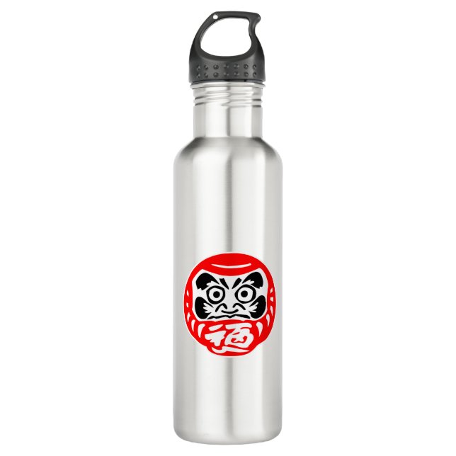 Daruma doll stainless steel water bottle (Front)