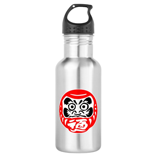 Daruma doll stainless steel water bottle (Front)