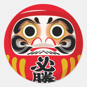 Daruma doll (traditional Japanese good luck charm) Classic Round Sticker