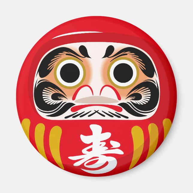 Daruma doll (traditional Japanese good luck charm) Magnet (Front)