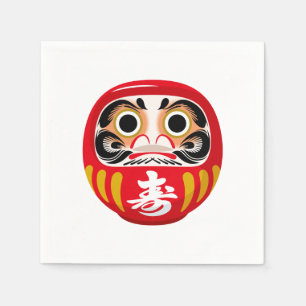 Daruma doll (traditional Japanese good luck charm) Napkins