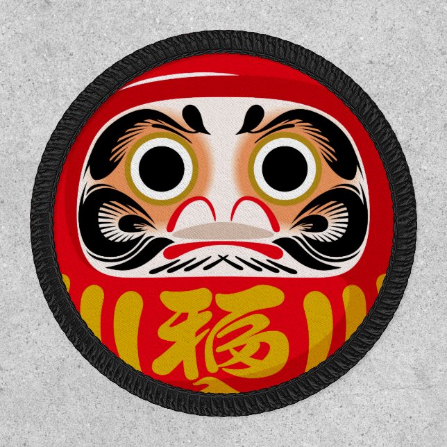 Daruma doll (traditional Japanese good luck charm) Patch (Front)