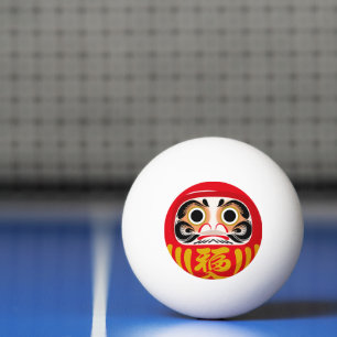 Daruma doll (traditional Japanese good luck charm) Ping Pong Ball