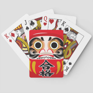 Daruma doll (traditional Japanese good luck charm) Poker Cards