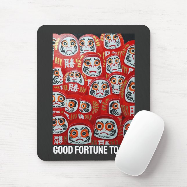 Daruma Dolls Painting by Alfred Fox Mouse Pad (With Mouse)