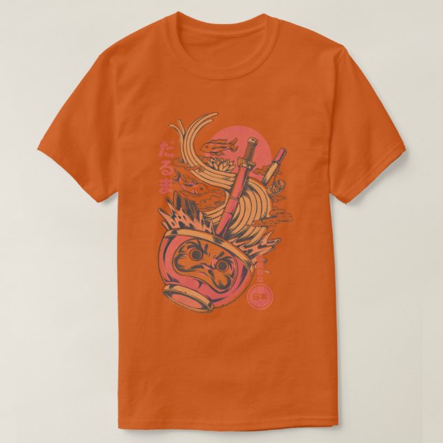Daruma Ramen  White  T-Shirt (Design Front)