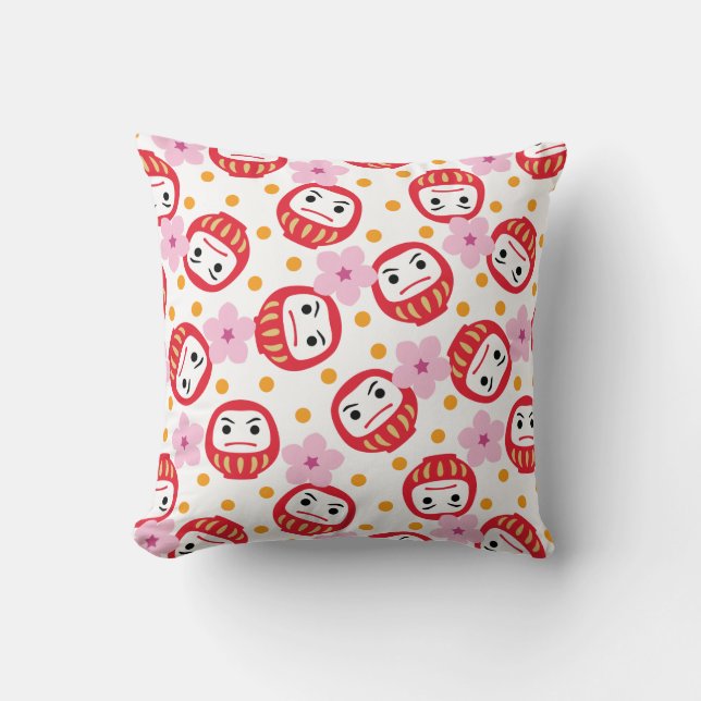 Daruma Throw Pillow (Front)