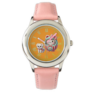 Daruma with Puppy and Ribbon Watch