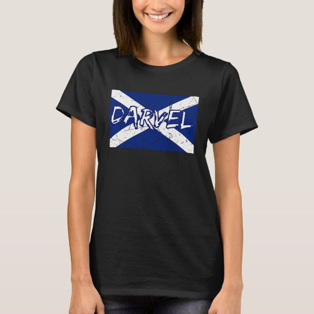 Darvel Ayrshire Scotland UK Scottish flag Saltire  T-Shirt (Front)