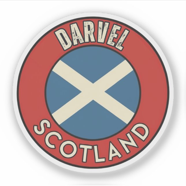 Darvel, Scotland Sticker (Front)