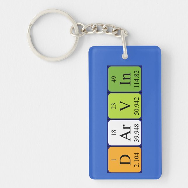 Darvin periodic table name keyring (Front)